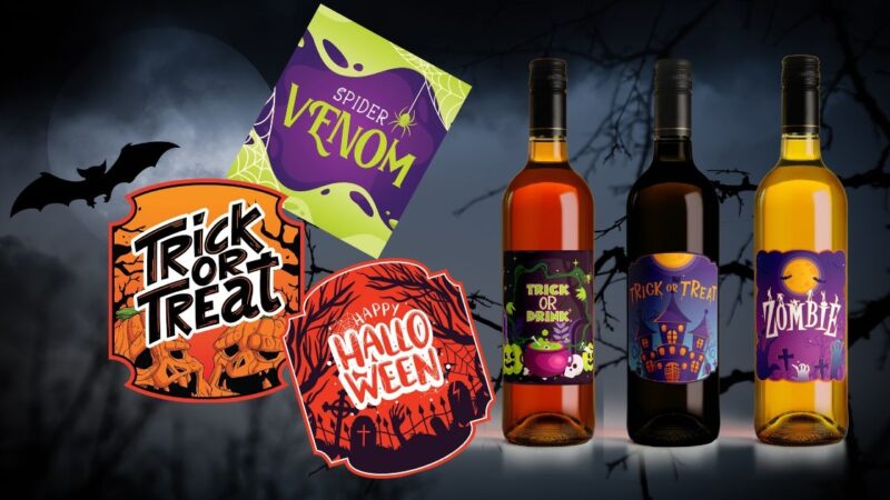 Free Printable Halloween Wine Labels