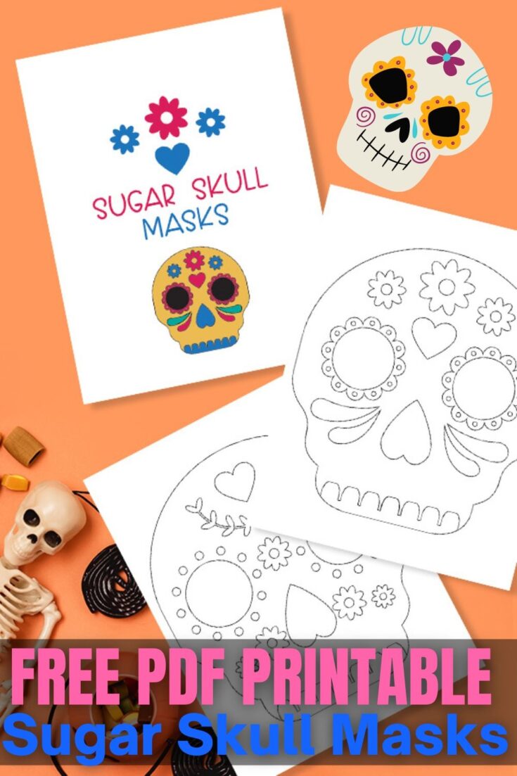 Dia De Los Muertos Printable Sugar Skull Mask