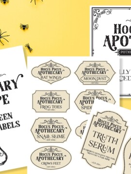 Printable Apothecary Halloween Labels