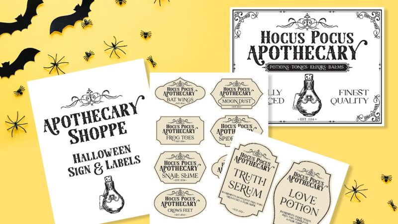 Printable Apothecary Halloween Labels
