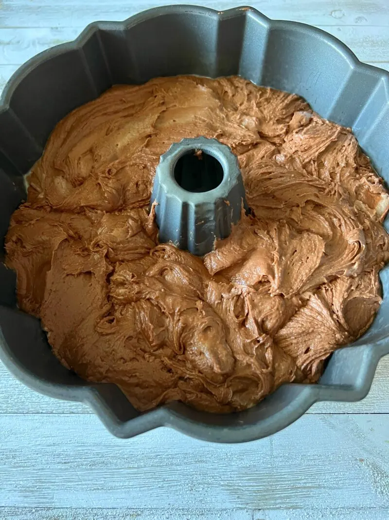 Cake before baking
