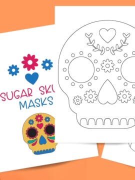 Dia de Los Muertos Printable Sugar Skull Masks