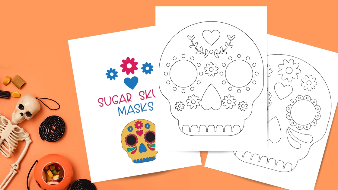 vod bedreiging ik ben gelukkig Dia De Los Muertos Printable Sugar Skull Mask