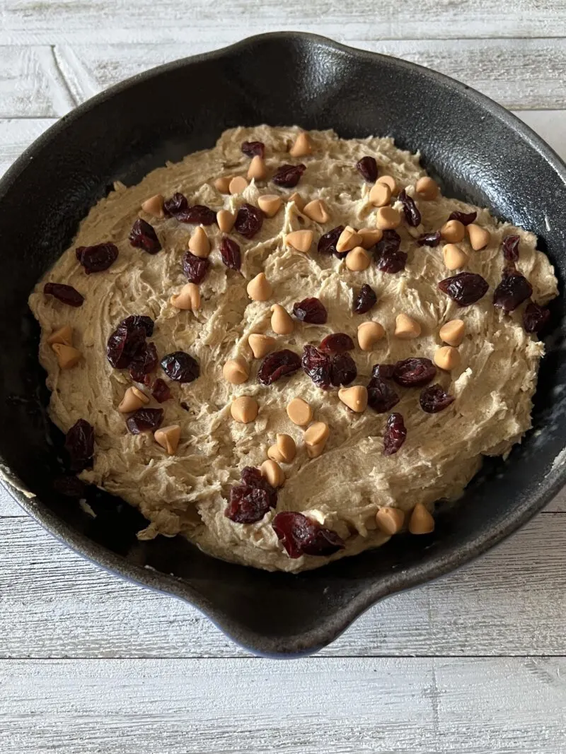 Adding dried cranberries and butterscotch chips