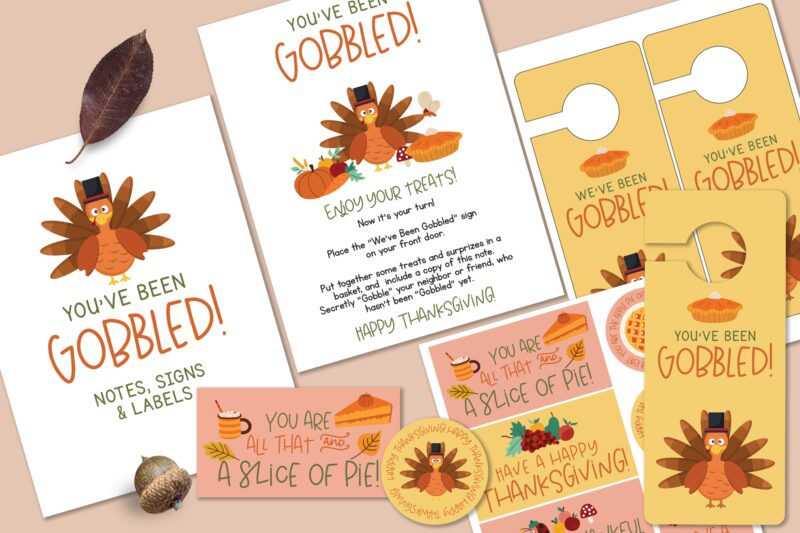 You've Been Gobbled Printable Thanksgiving Game