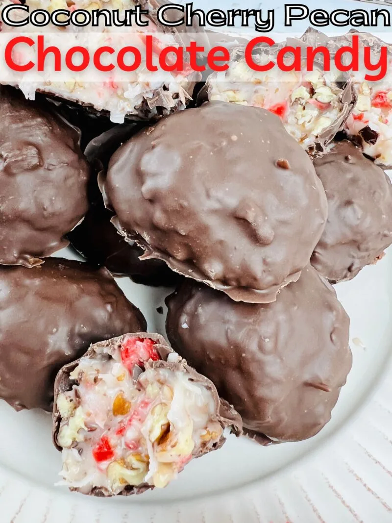 Easy Chocolate Cherry Pecan Candy for Christmas