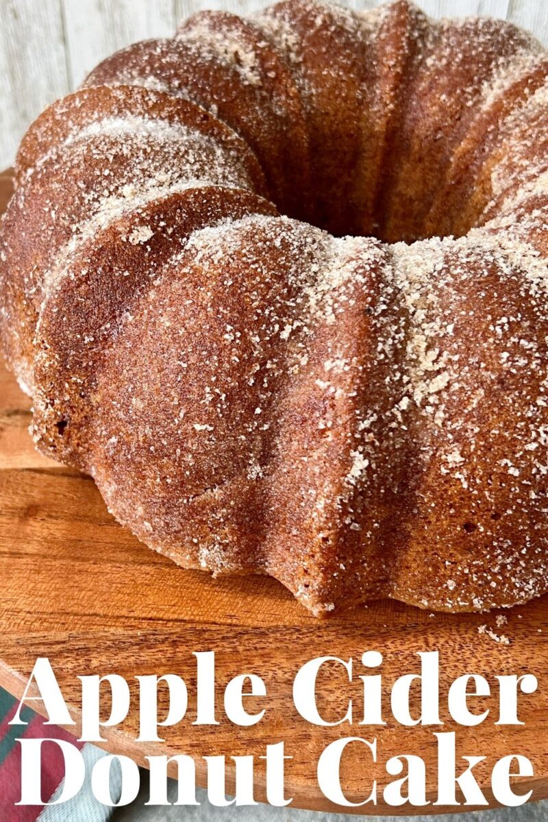 Light and fluffy, this Apple Cider Donut Cake is the perfect fall dessert!