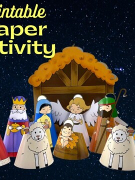 Printable Paper Nativity For Kids