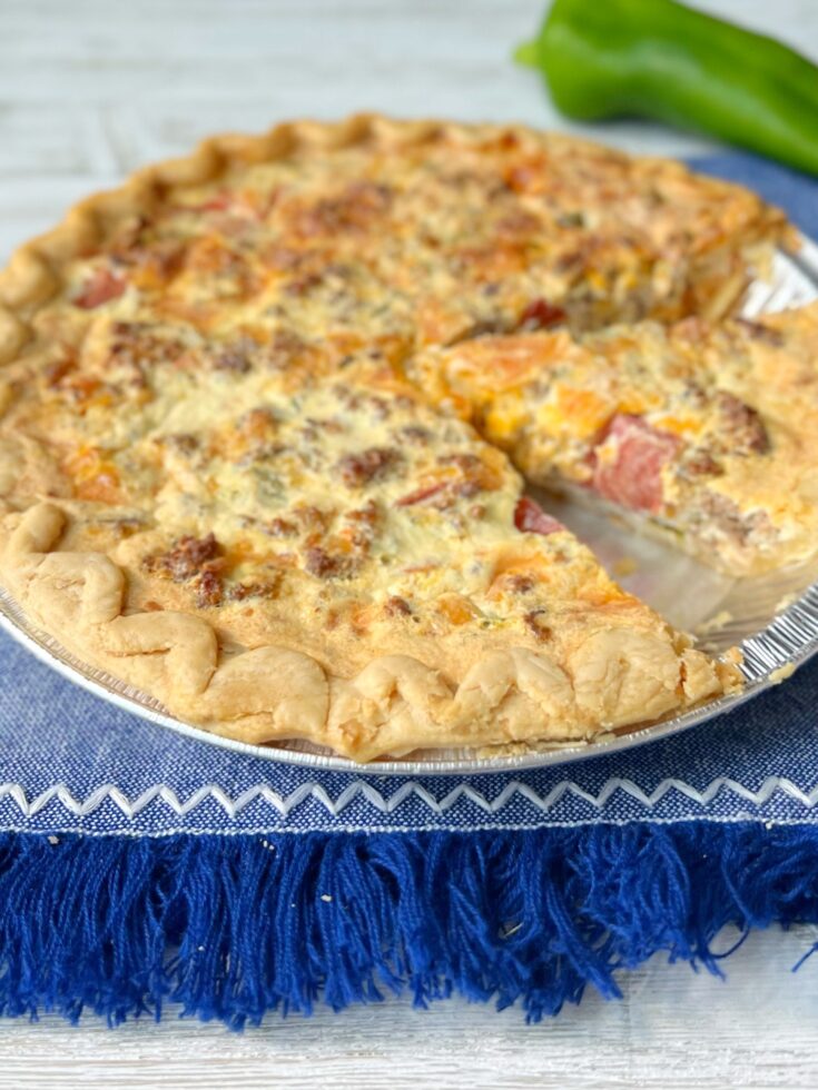 Southwest Poblano Sausage Quiche