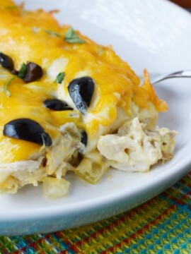 Sour Cream Chicken Enchiladas Casserole