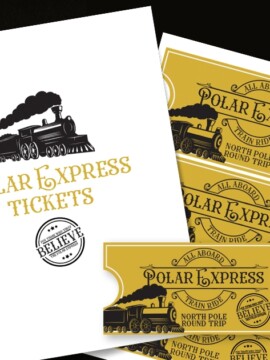 Printable Polar Express Train Tickets PDF
