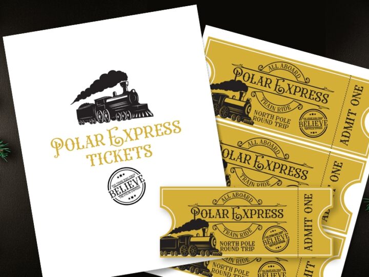Printable Polar Express Train Tickets PDF