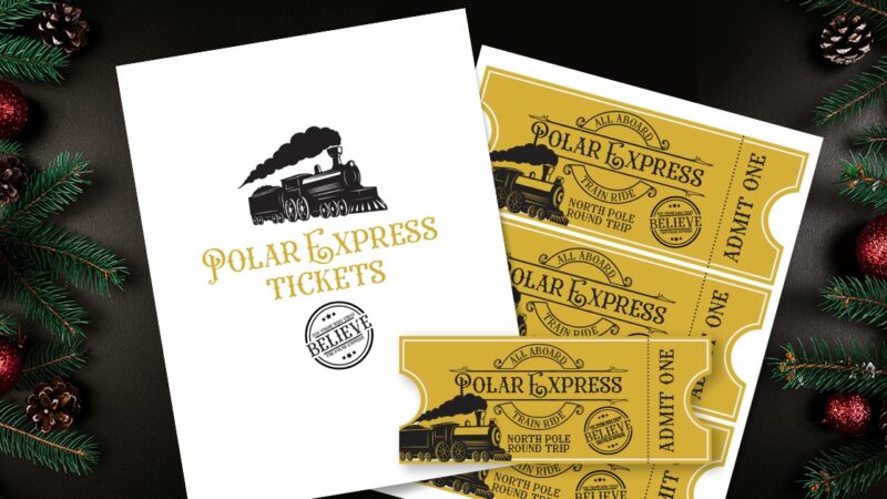 FREE Printable Polar Express Train Tickets PDF FREE Printable Polar Express Train Tickets PDF