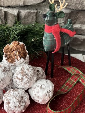 Brandy Snowball Cookies for Christmas