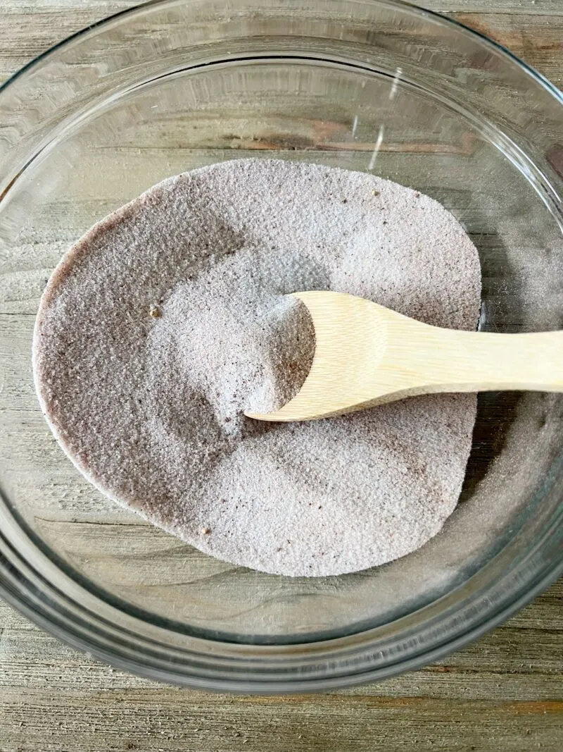 Chai Spiced Sugar in Mixing Bowl