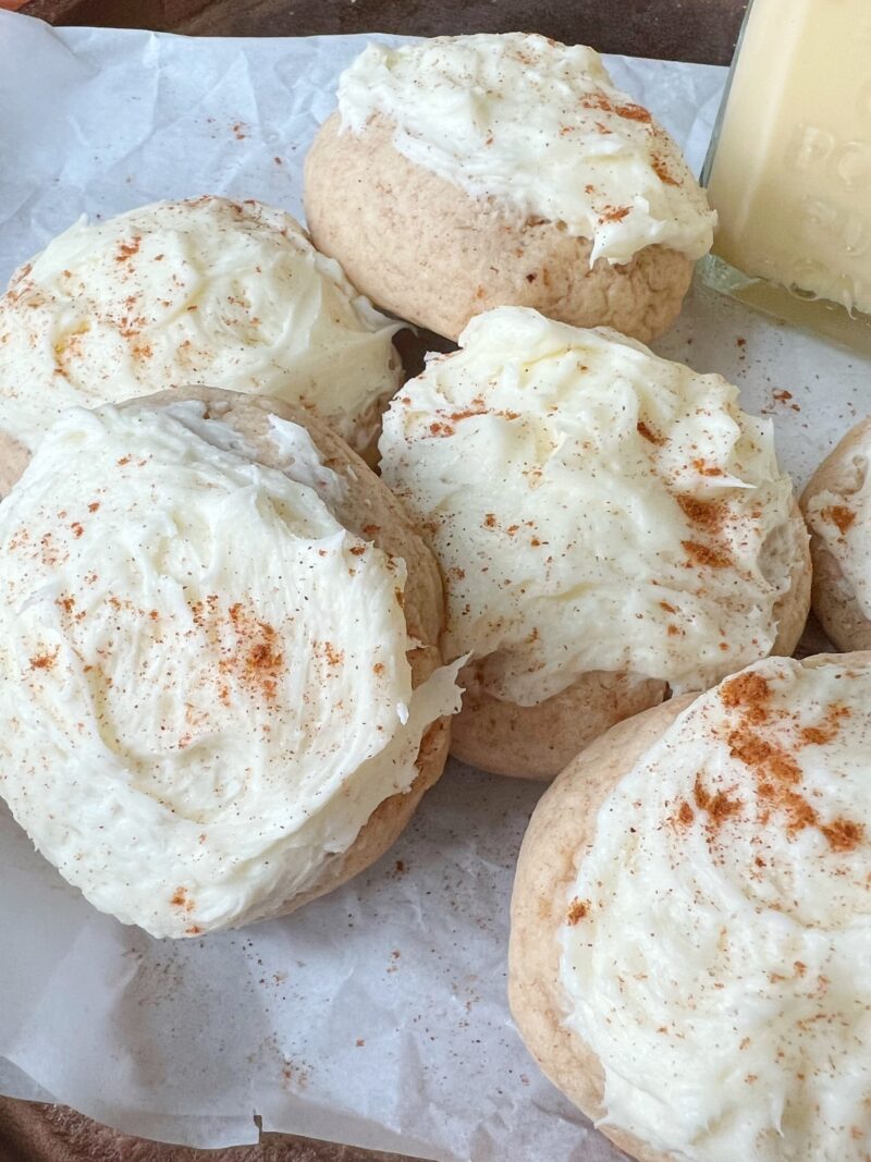 Frosted Eggnog Cookies