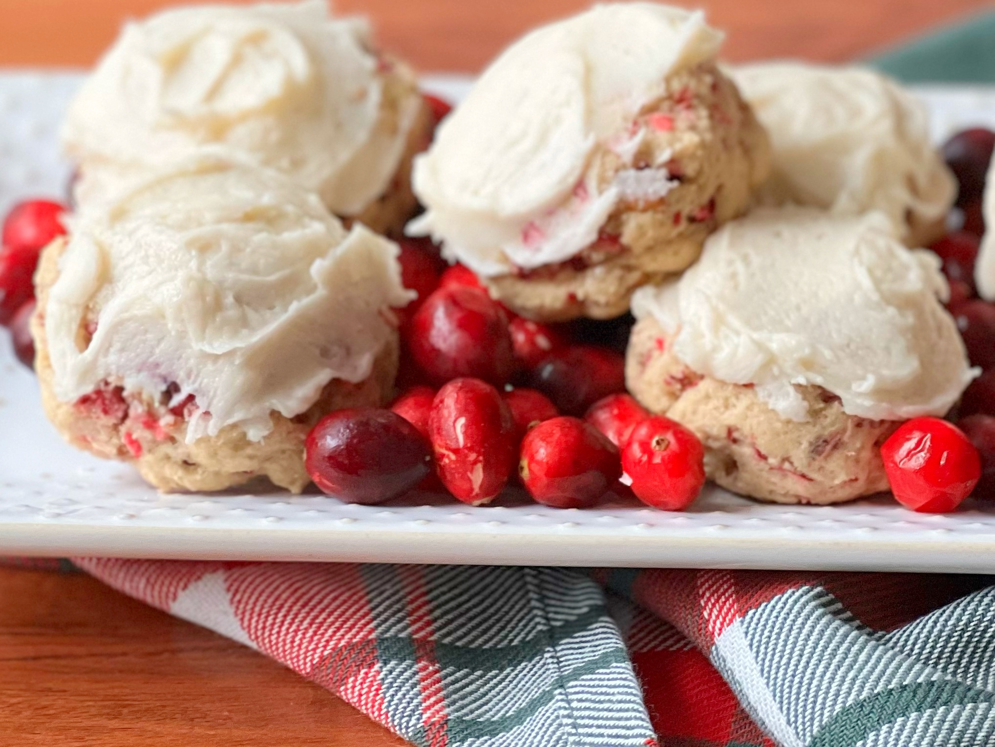 Frosted Cranberry Pecan Cookies