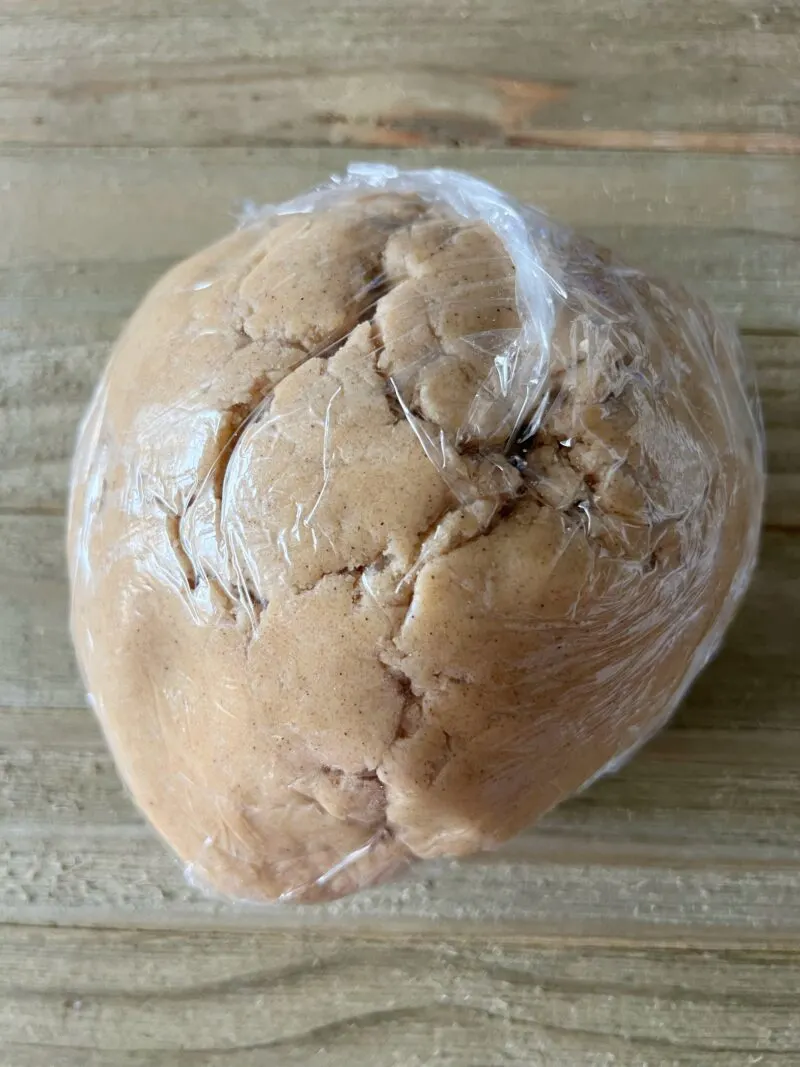 Covered dough ready to chill