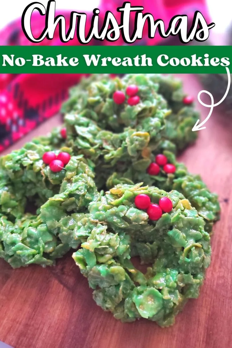 These no-bake Christmas wreaths are easy and festive for Christmas!