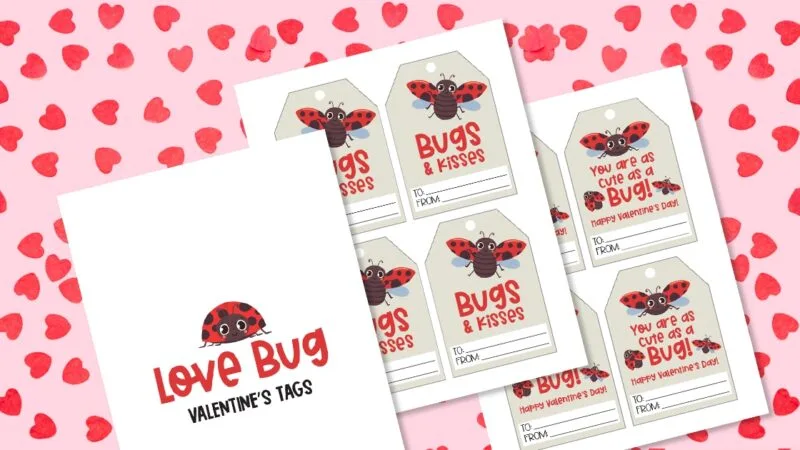 FREE Printable Love Bug Valentines PDF