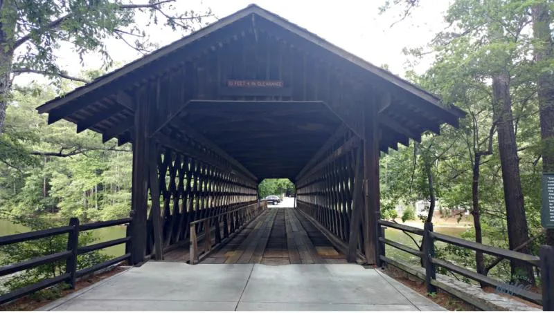 Covered bridges in the park