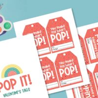 Printable Pop It Valentine's Day Cards for kids