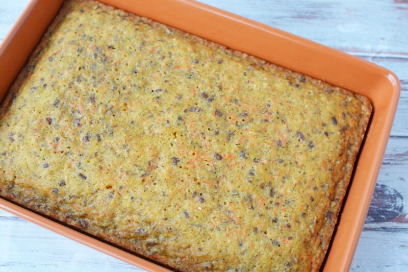Baked Carrot Cake out of the oven