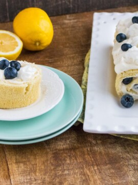 Lemon Blueberry Cake Roll Recipe