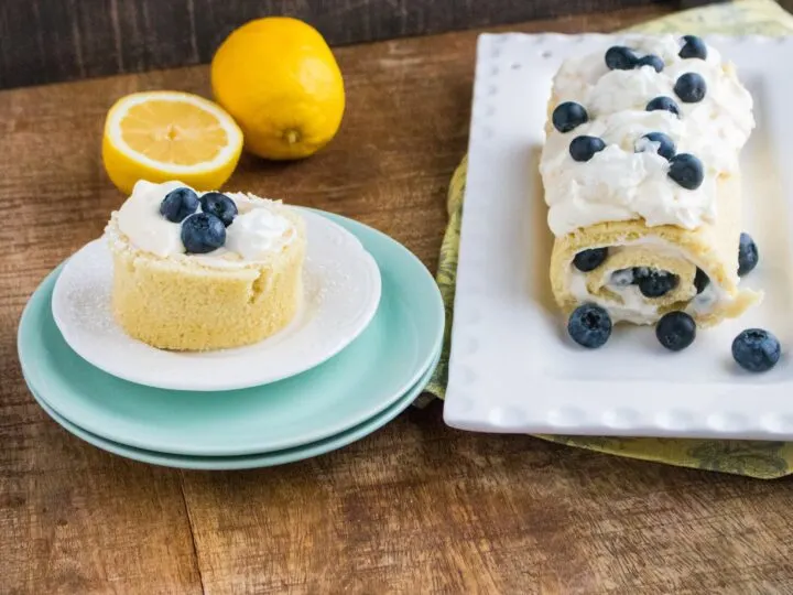 Lemon Blueberry Cake Roll Recipe