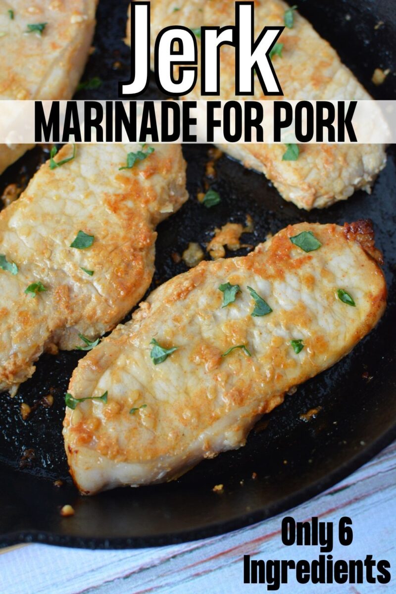 The easiest Jerk Marinade recipe for pork! Only six ingredients - cook any way you want.