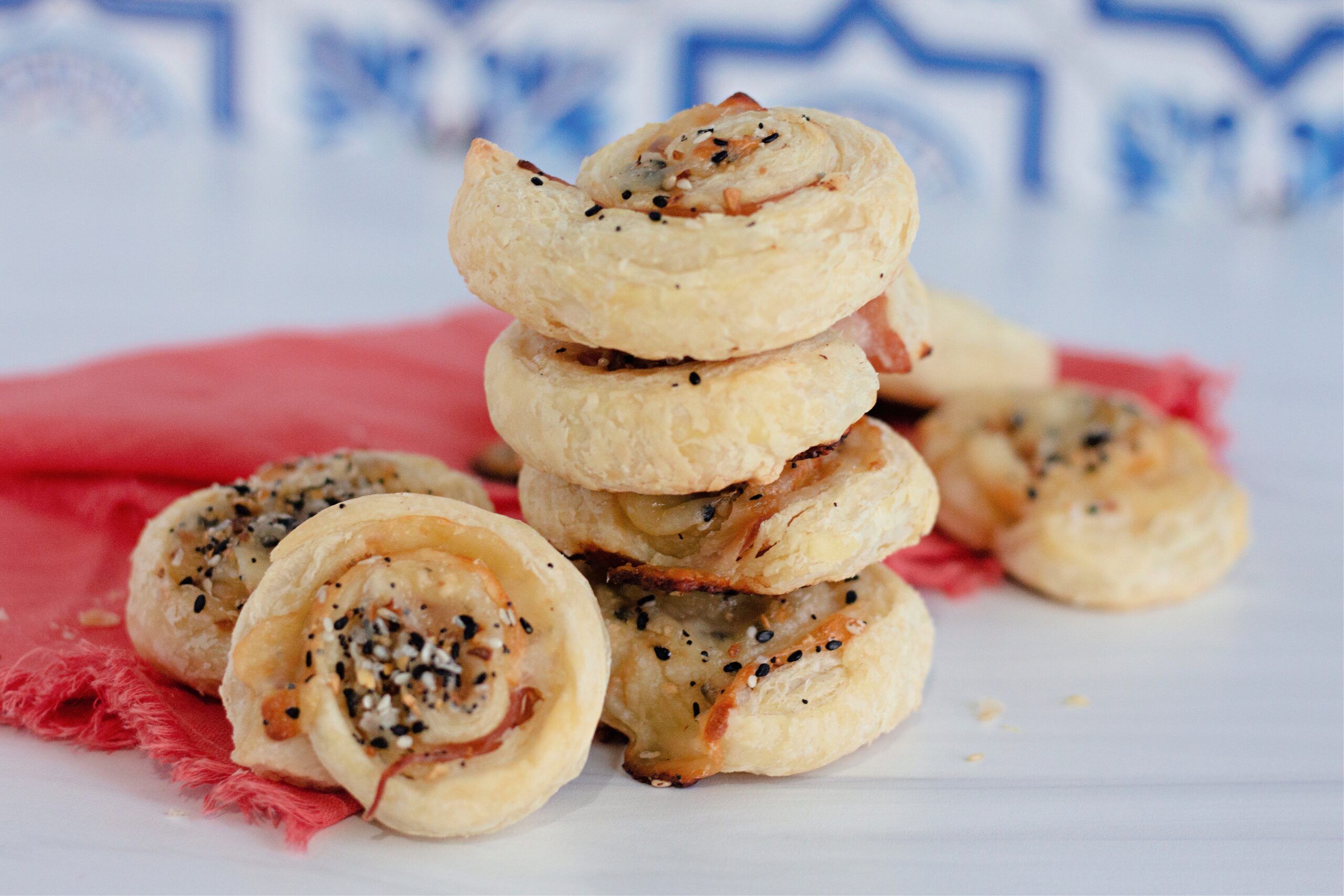Puff Pastry Ham & Cheese Pinwheels