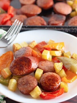 Sheet Pan Sausage & Veggies Family Dinner Recipe