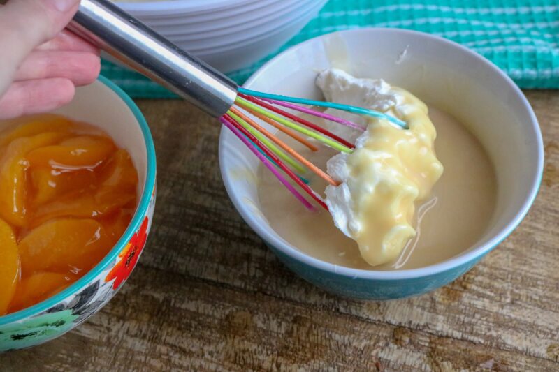 Mixing in sweetened condensed milk