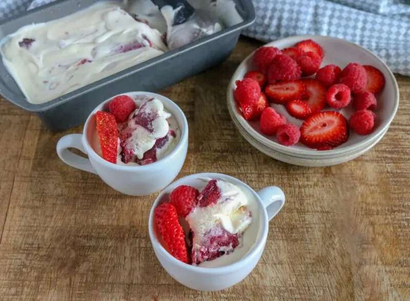 Homemade No Churn Strawberry Ice Cream Recipe