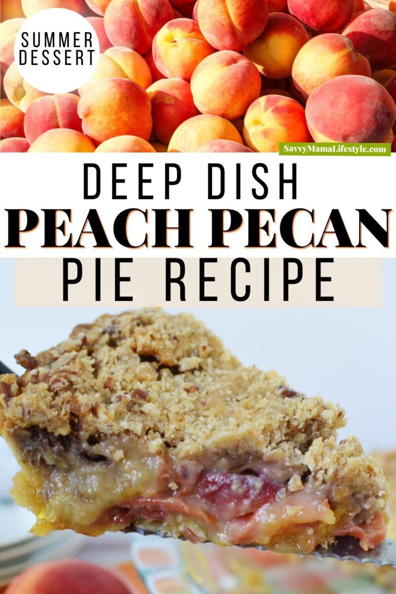 This Deep Dish Peach Pecan Pie is a fusion summer dessert that's always a hit when peaches are in season!