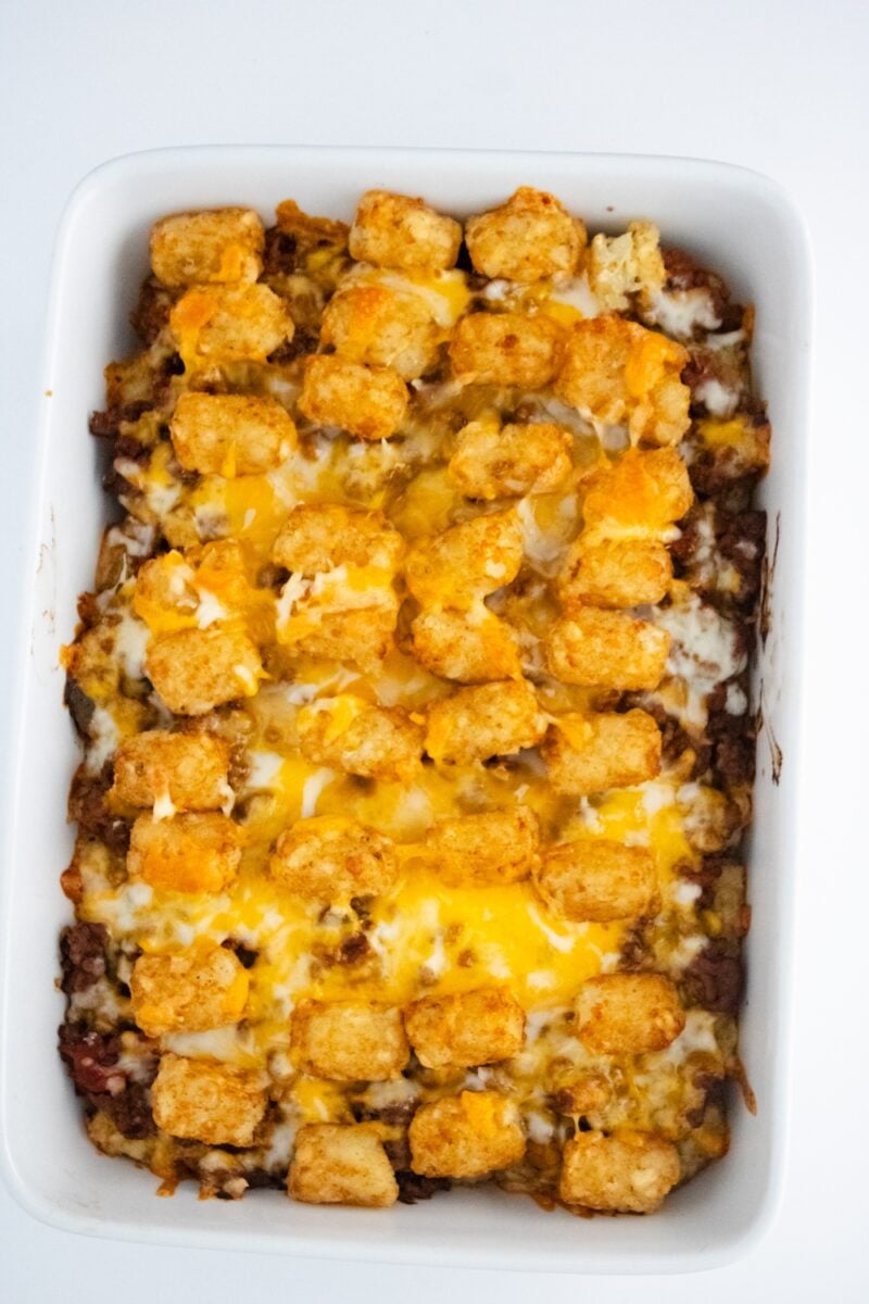 Cooked Taco Tater Tot Casserole
