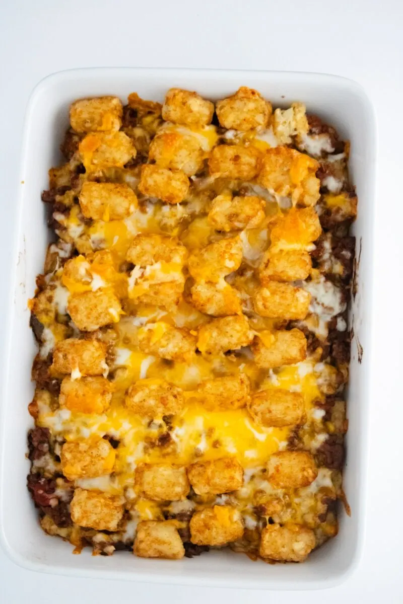 Cooked Taco Tater Tot Casserole