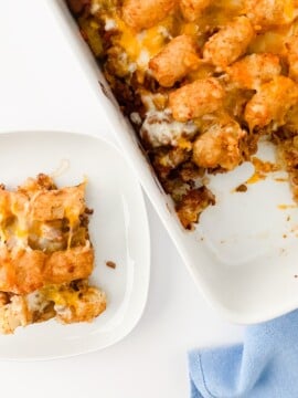 Taco Tater Tot Casserole Recipe 9x13-inch baking dish