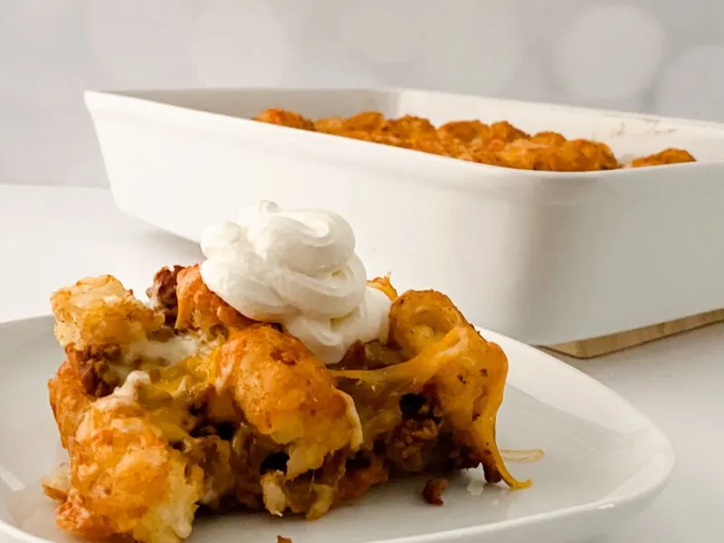 Taco Tater Tot Casserole for family dinner
