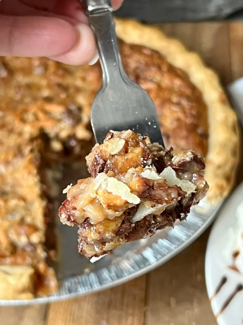 Bite of the pie up close