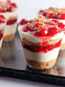 Mini Cherry Cheesecake Trifle Recipe