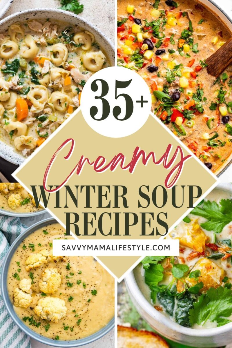 These Creamy Soup Recipes are hearty and comforting for winter family dinners.