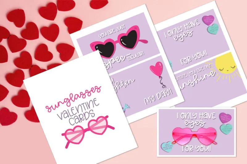 Free Printable Sunglasses Valentine Cards For Kids