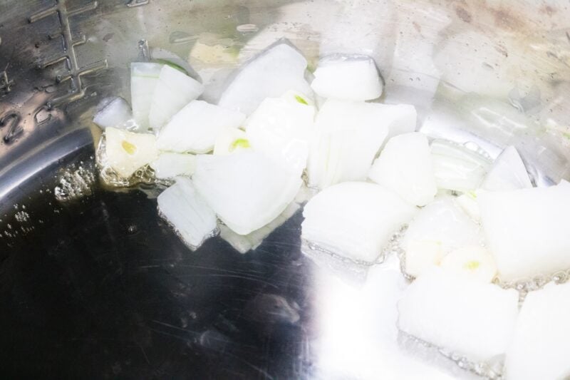 Saute onion in the instant pot
