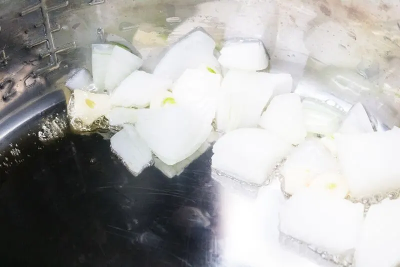 Saute onion in the instant pot