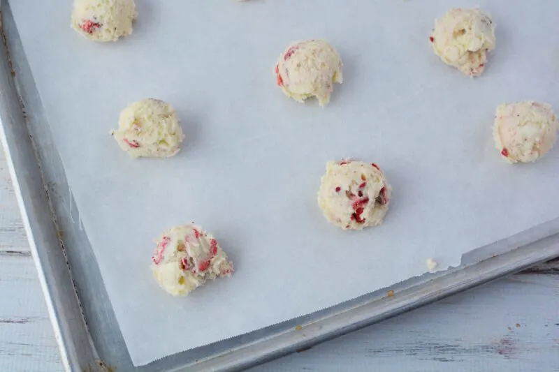 Strawberry Cream Cheese Cookies Ready to Bake