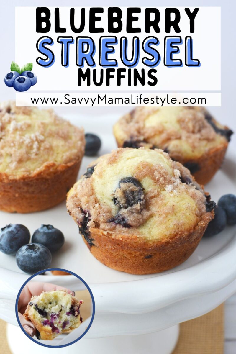 These Blueberry Streusel Muffins are simple and delicious, made with real whole ingredients.