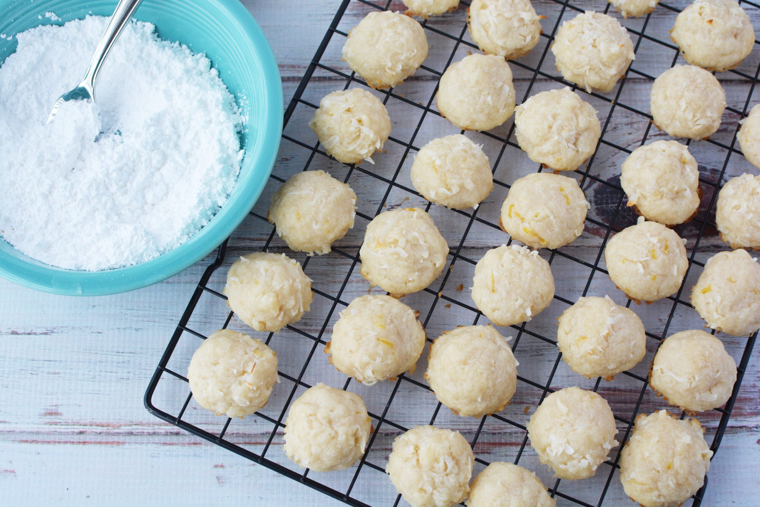 Lemon Coconut Snowball Cookies