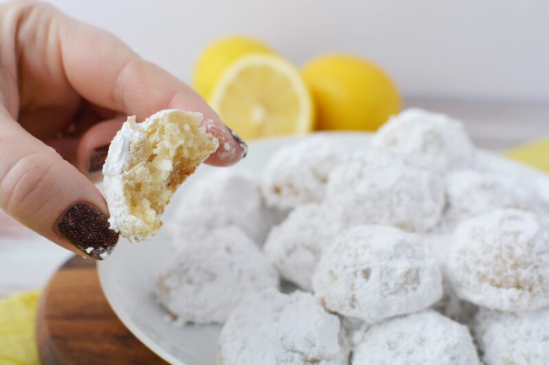 Lemon Coconut Snowball Cookies