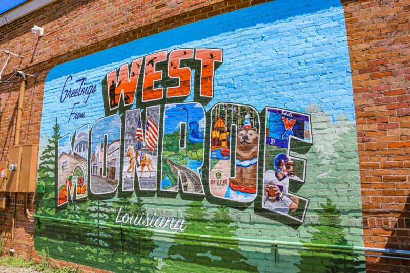 Mural in downtown West Monroe, Louisiana.
